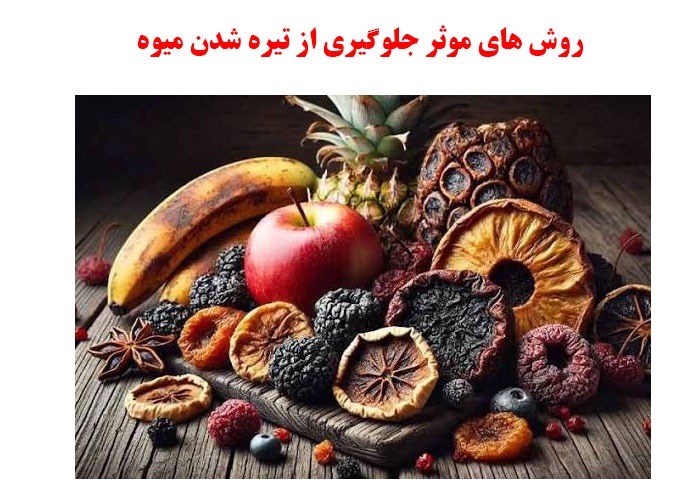 روش های موثر جلوگیری از تیره شدن میوه بعد خشک کردن